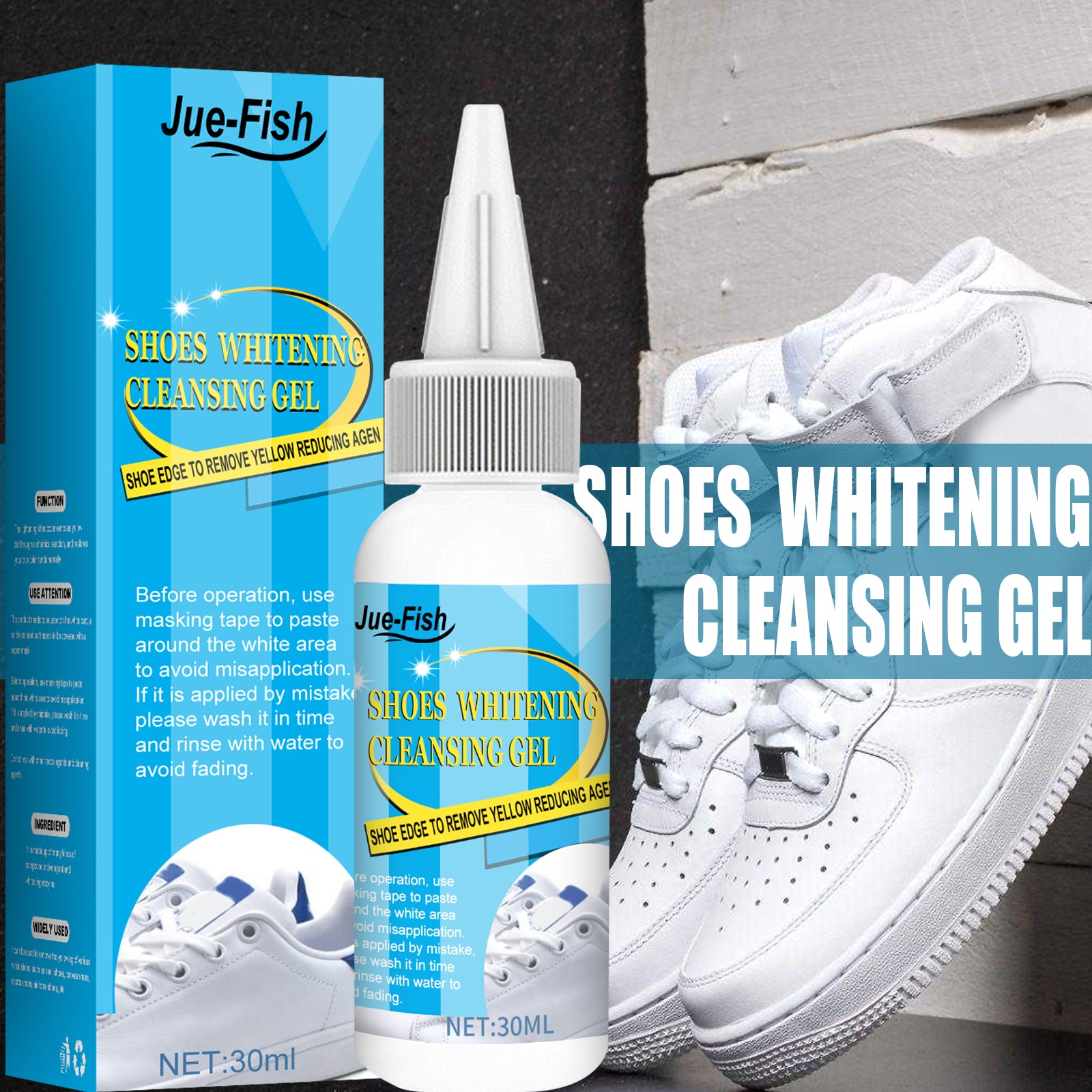 Limpiador de zapatos blancos Gel Zapatos blancos Sin lavado Pulido  Limpiador de descontaminación