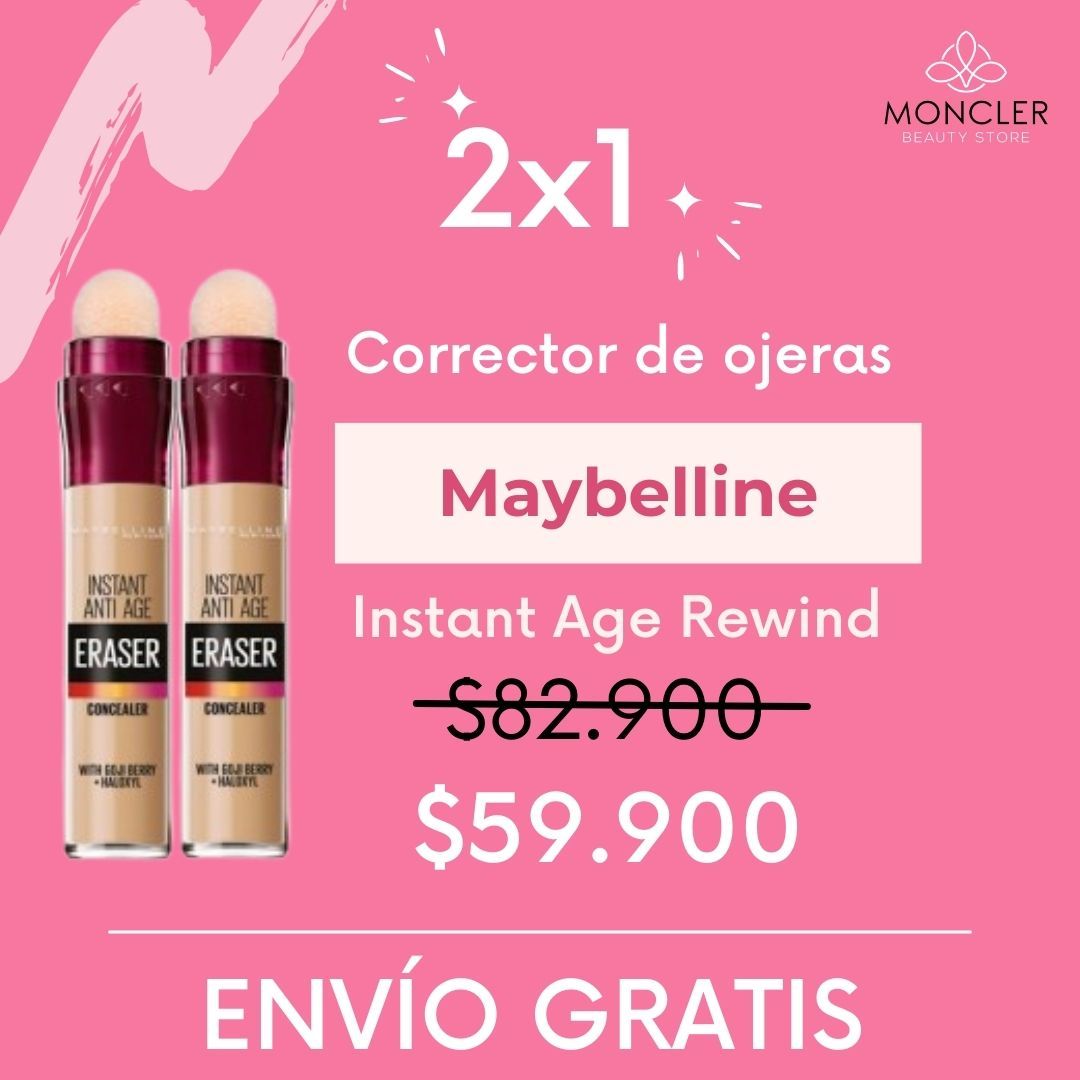 2X1 CORRECTOR INSTANT AGE ERASER MAYBELLINE + ENVÍO GRATIS ✈