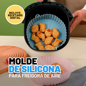 MOLDE DE SILICONA PARA FREIDORA DE AIRE + RECETARIO DIGITAL