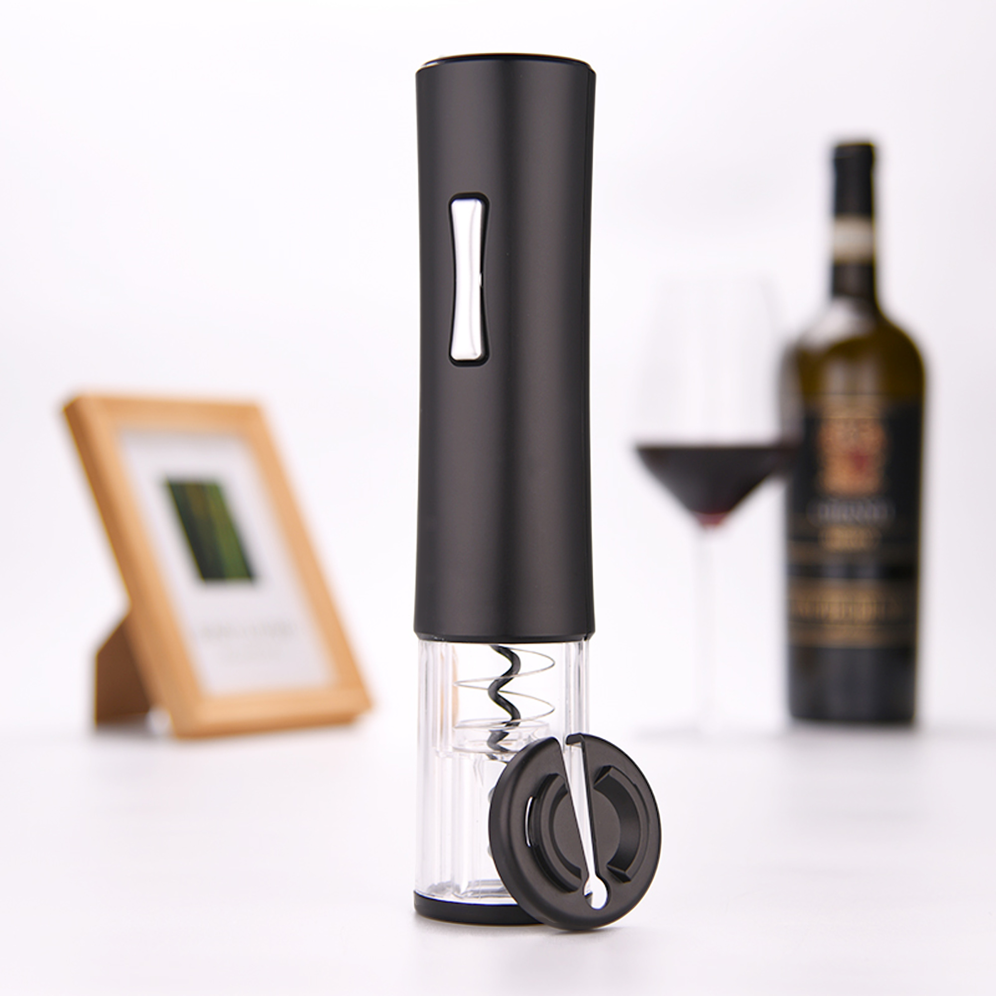 Sacacorchos eléctrico para vino, automático, 6 segundos, abridor  Electric  wine bottle opener, Electric corkscrew, Electric wine opener